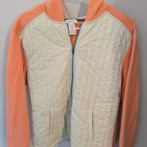 Sundance Cream and Orange Sweatshirt with Colorblock Design